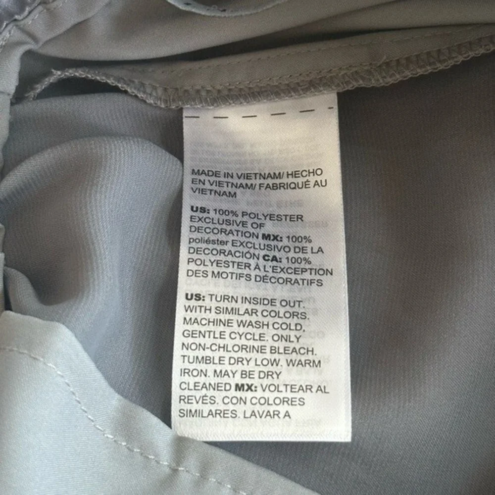 WHBM WKND Womens Silver Gray Satin Cargo Joggers 6 Athletic Pants Pockets VG